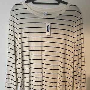White with black stripes shirt